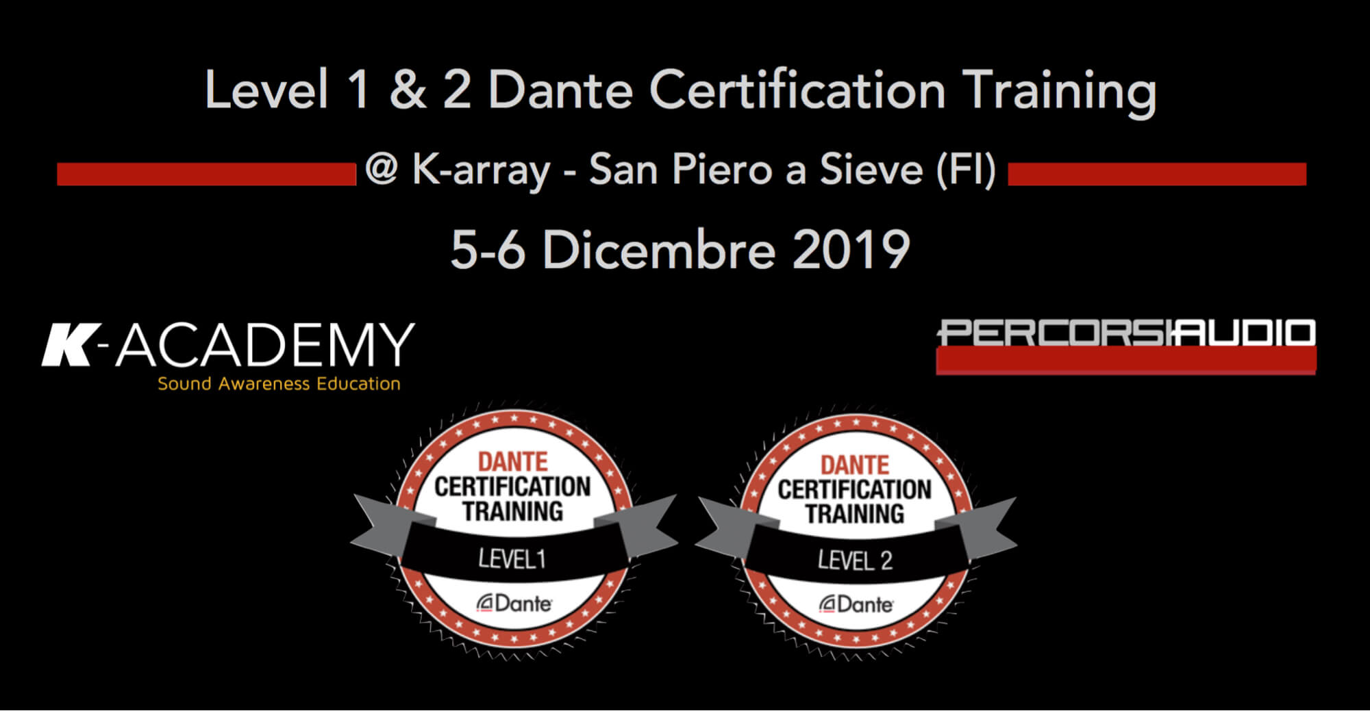 5-6 Dicembre Dante Certification @ K-Array